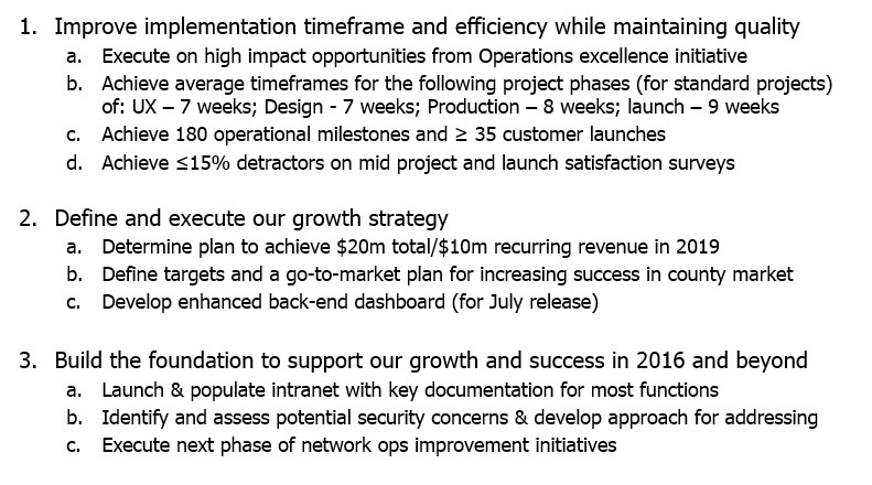 Vision-2016 Q2 Company Goals