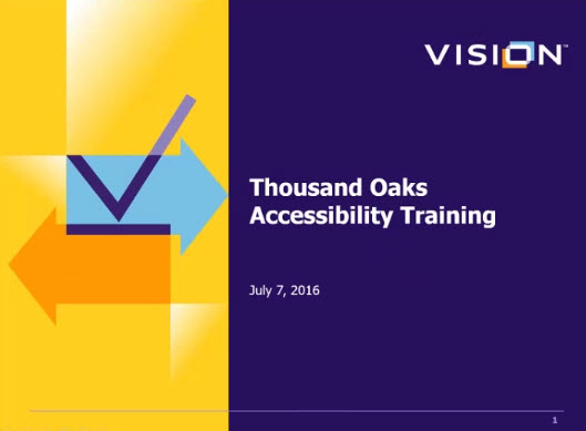 Thousand Oaks Accessibility Training